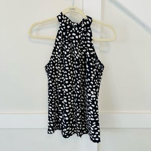 SHEIN Halter Black and White Top